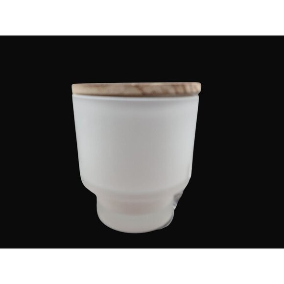 Wolf Lamb W L Rose Water Essential Oils 13 Oz Candle Wooden Lid Frosted Glass Ja - Picture 5 of 13